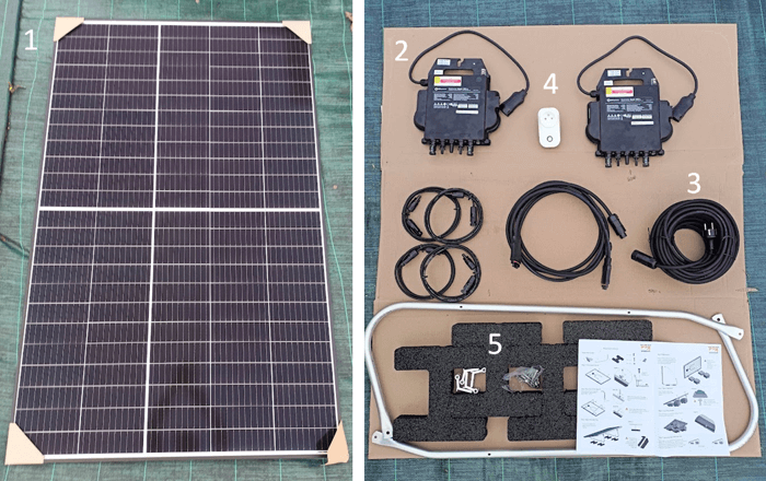 composition kit panneau solaire à brancher sur prise
