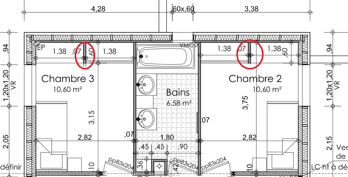 plan maison fenetre