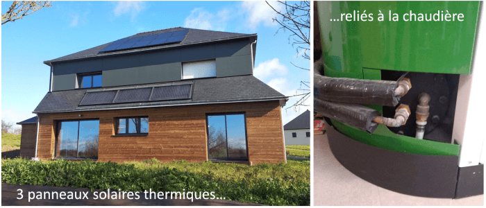 chaudiere granule ÖkoFEN Smart XS et panneaux solaires thermiques