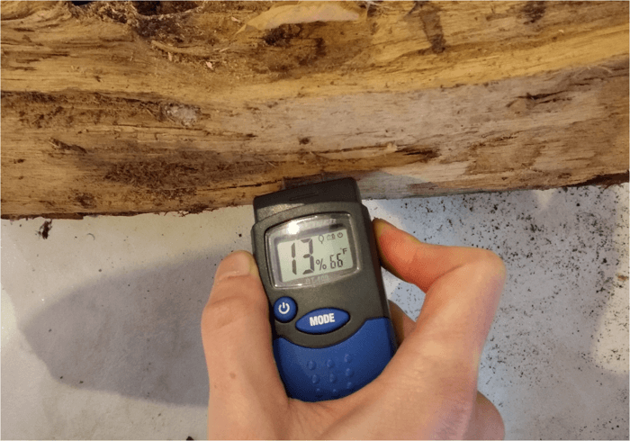 controle bois avec humidimètre