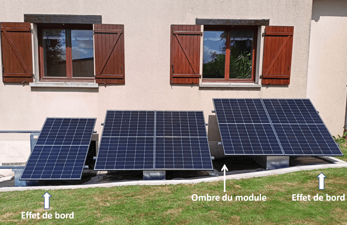 effet de bord panneau solaire bifacial