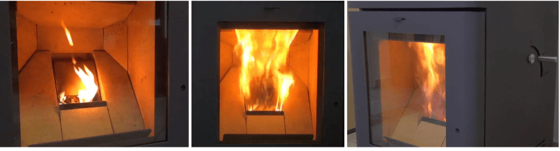 flamme poele granule sans électricité fireplace gravio