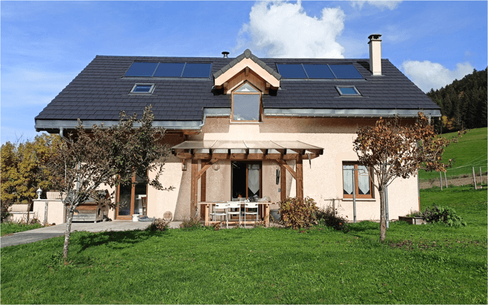 maison avec chauffage solaire