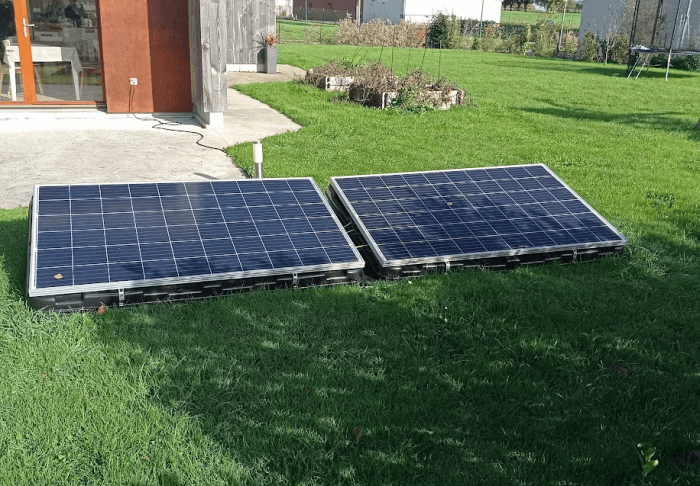 ombrage panneau solaire au sol