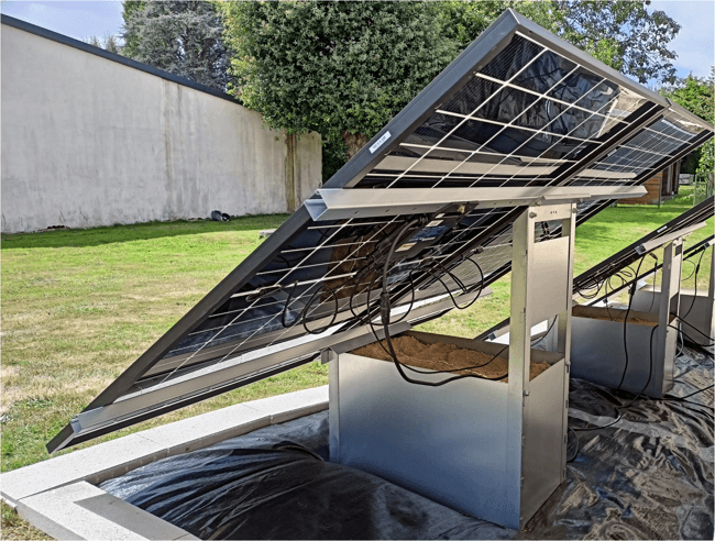 panneau solaire bifacial au sol