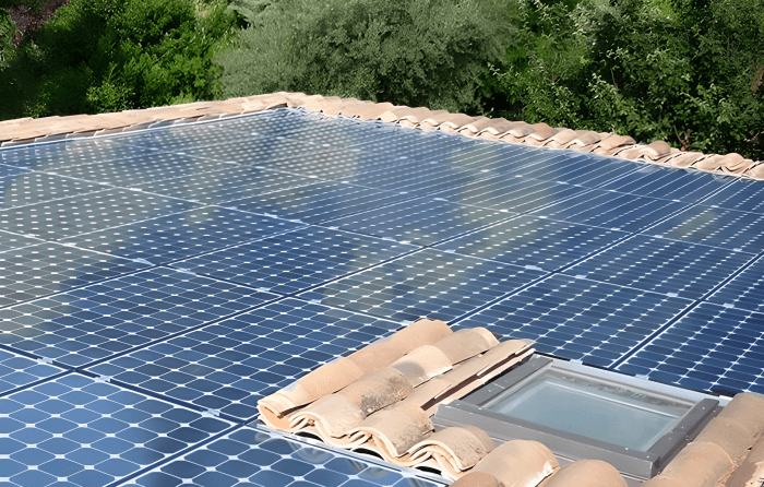 panneau solaire intégré au bâti