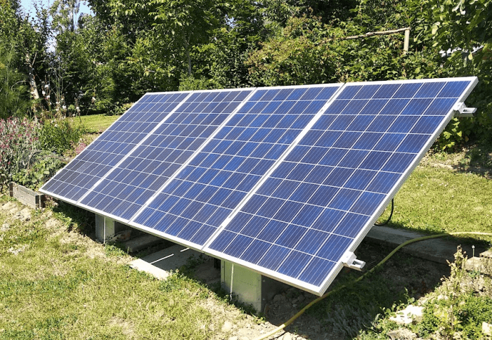 installation panneau solaire au sol