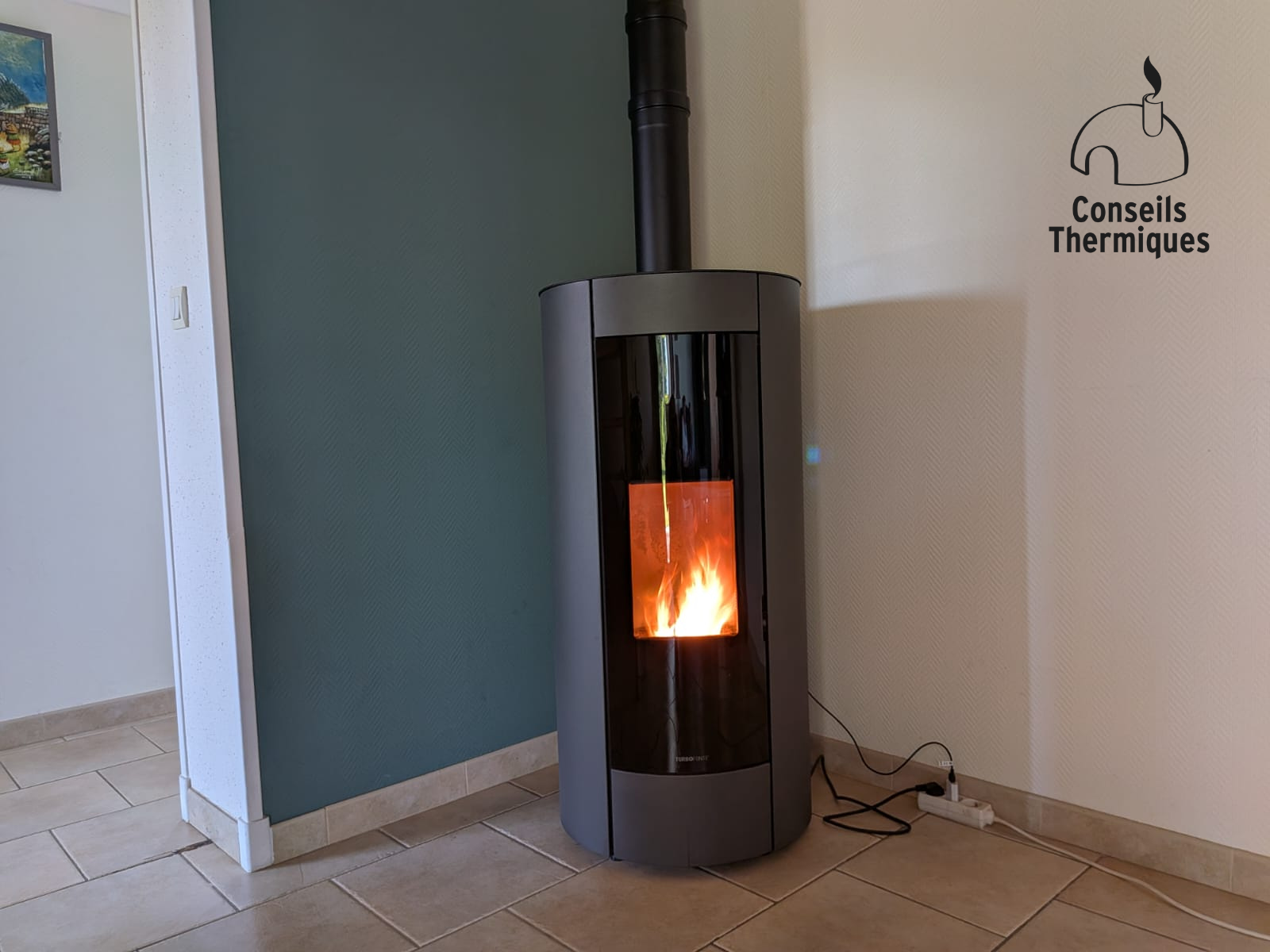 poele granule turbo fonte ruben flamme
