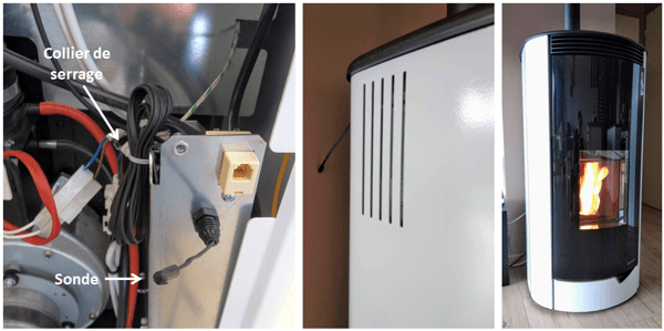 Sonde Thermistance Pour Poêle à Granulés - Compatible Nombreux Modèles (P38, P61, PC45...) - Remplacement Facile - Noir
