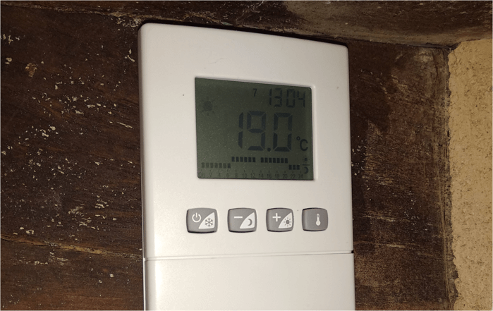 thermostat 19°C
