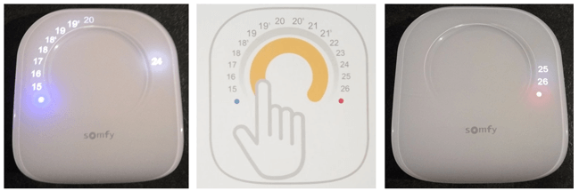 thermostat connecté Somfy design